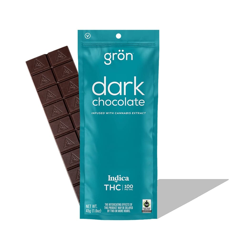 Grön – THC Dark Chocolate - Indica (100mg)
