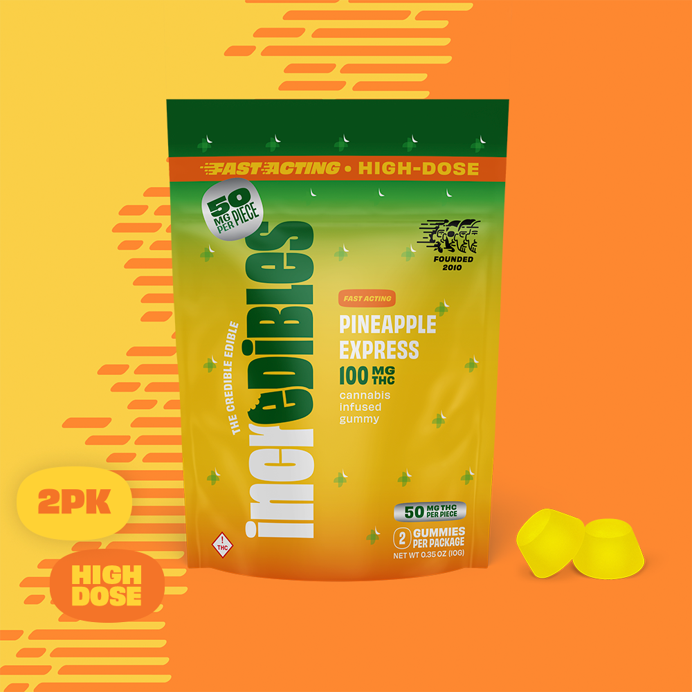 incredibles – Fast Acting Pineapple Express High Dose [2pk] (100mg)