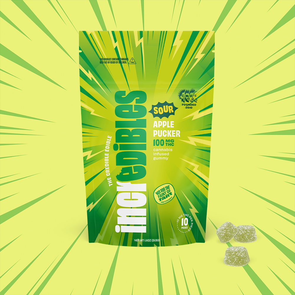 incredibles – Sour Apple Pucker [10pk] (100mg)