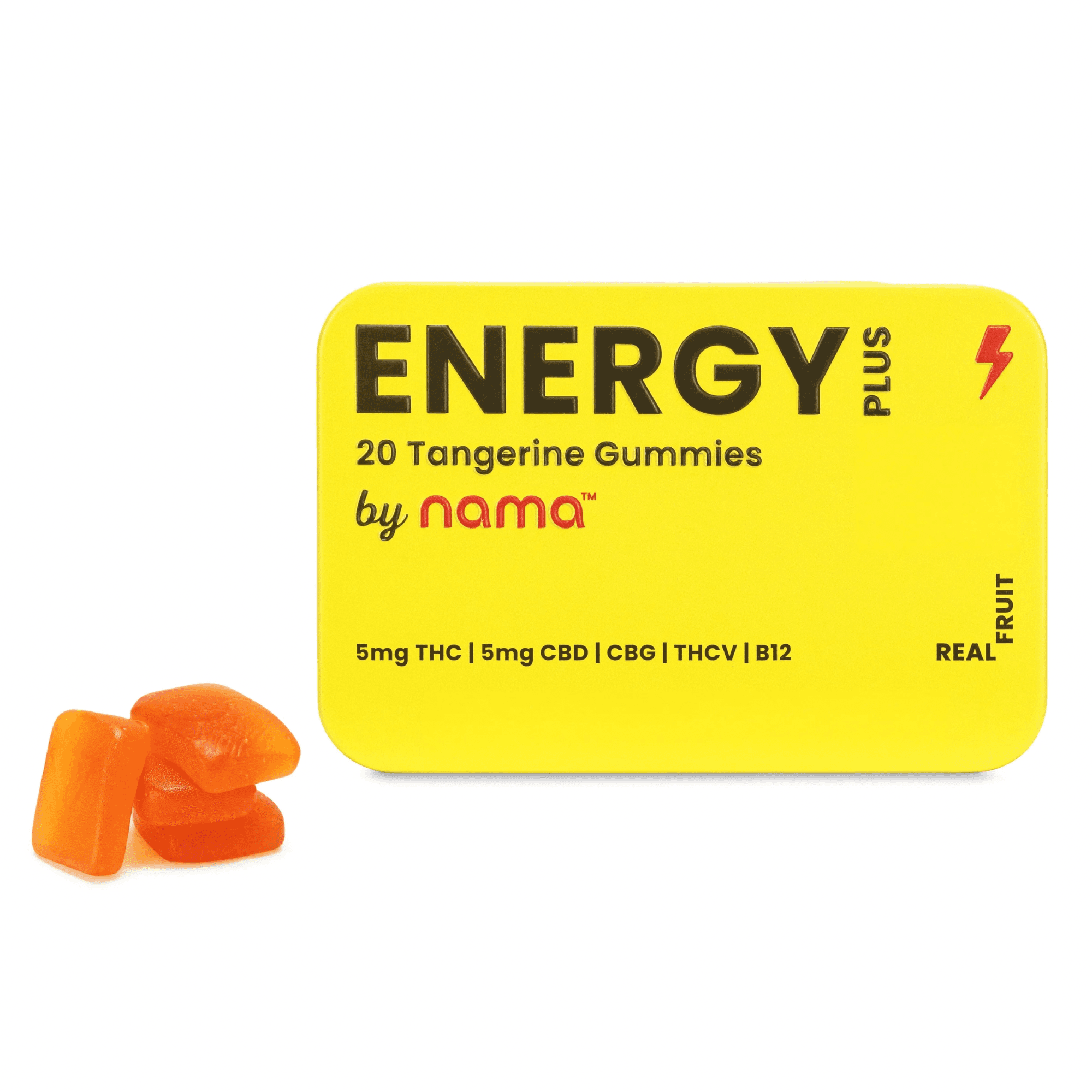 nama – Energy Plus - Tangerine [20pk] (100mg THC/100mg CBD/20mg THCV/20mg CBG + B12)