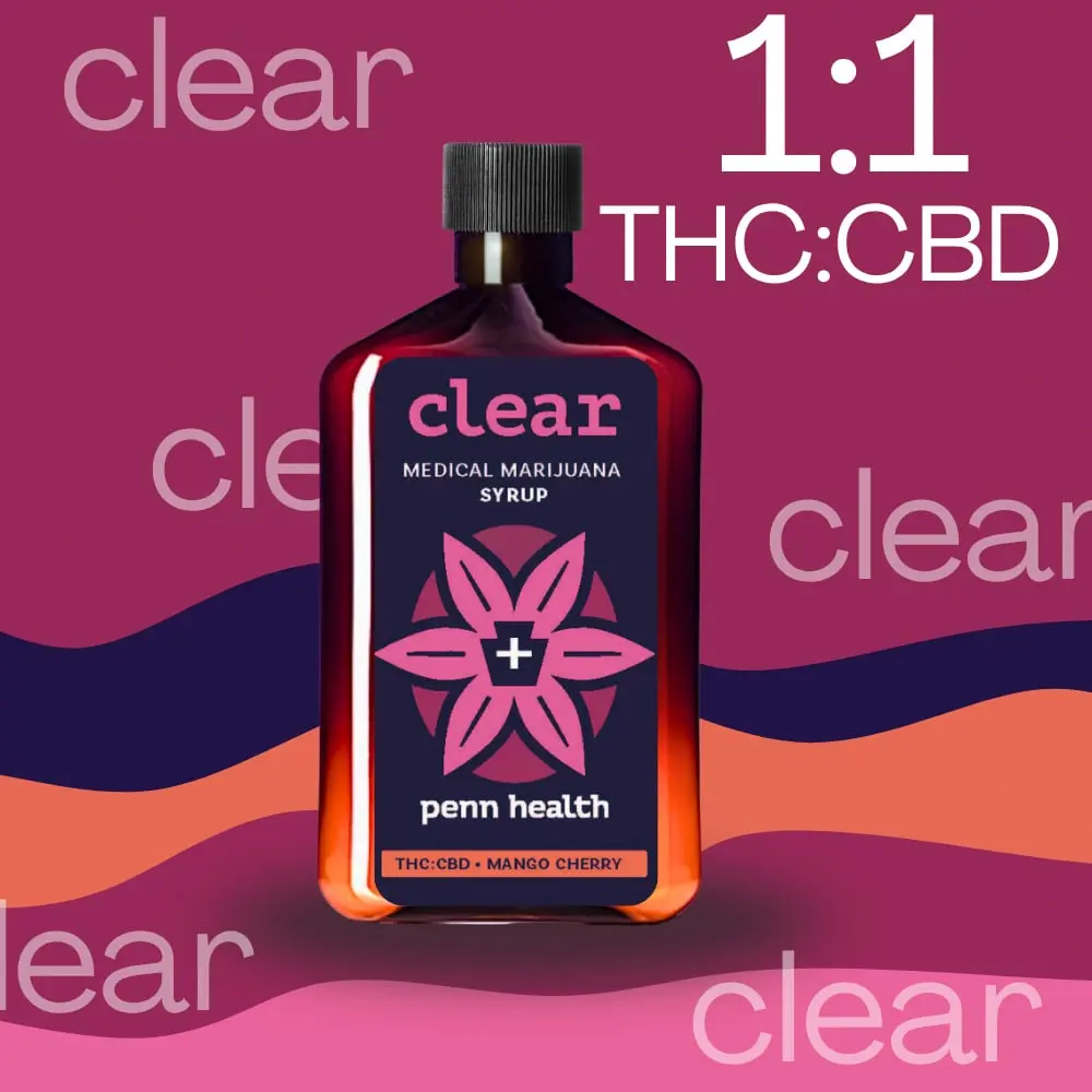 Penn Health – Clear 1:1 CBD:THC - Mango Cherry [250ml] (250mg CBD/250mg THC)