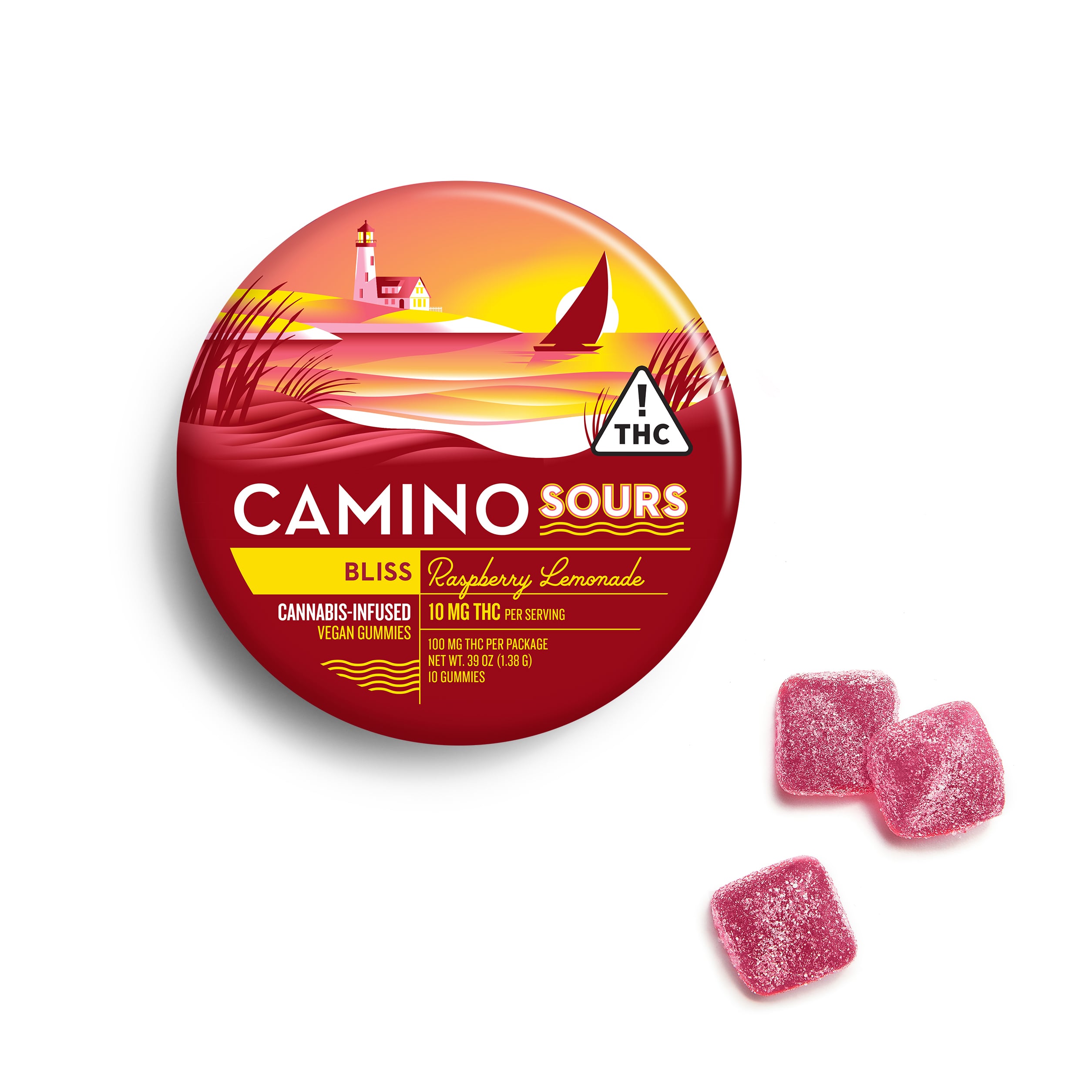 Camino – 'Bliss' Raspberry Lemonade [10pk] (100mg THC)