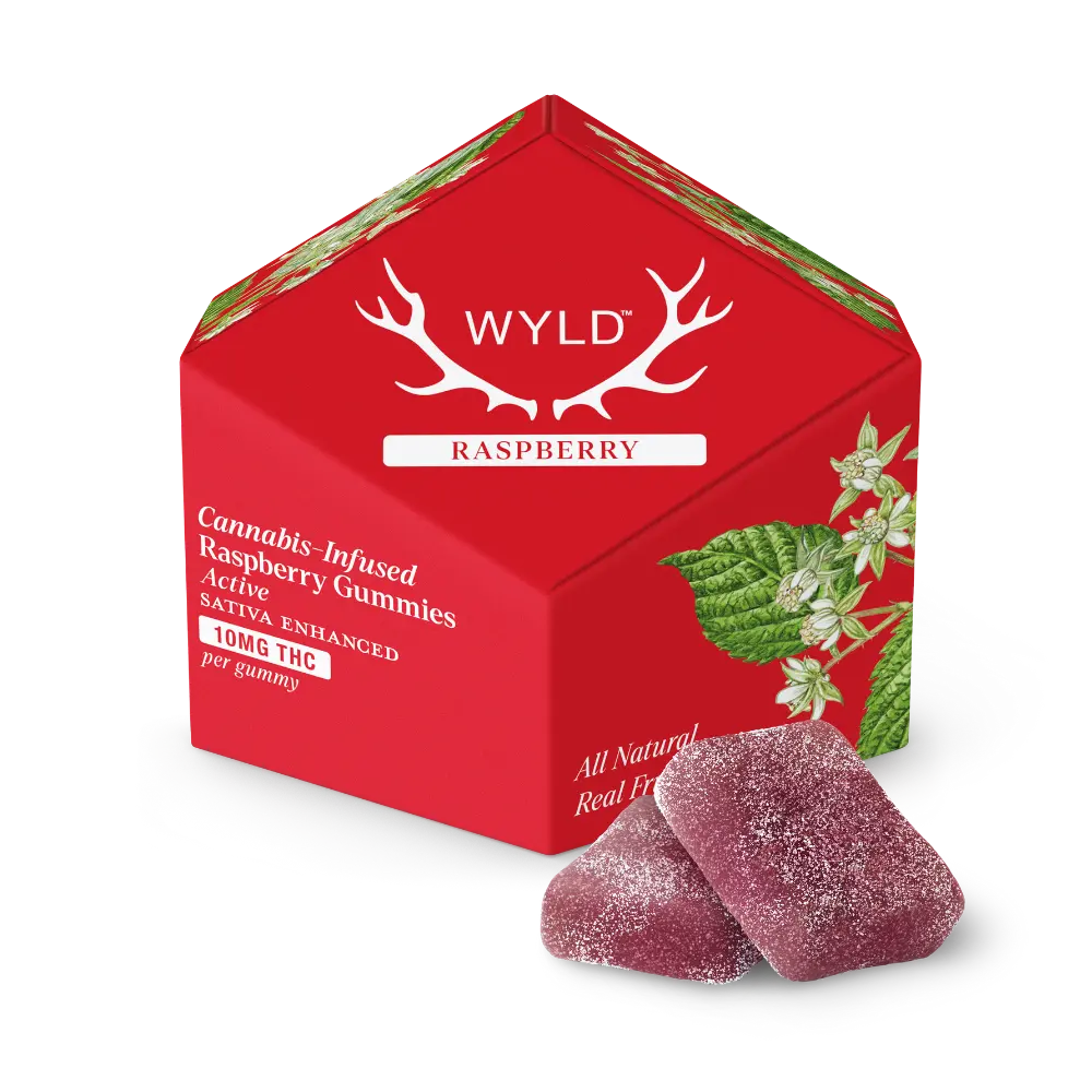 WYLD – Raspberry Sativa Enhanced Gummies | 100mg