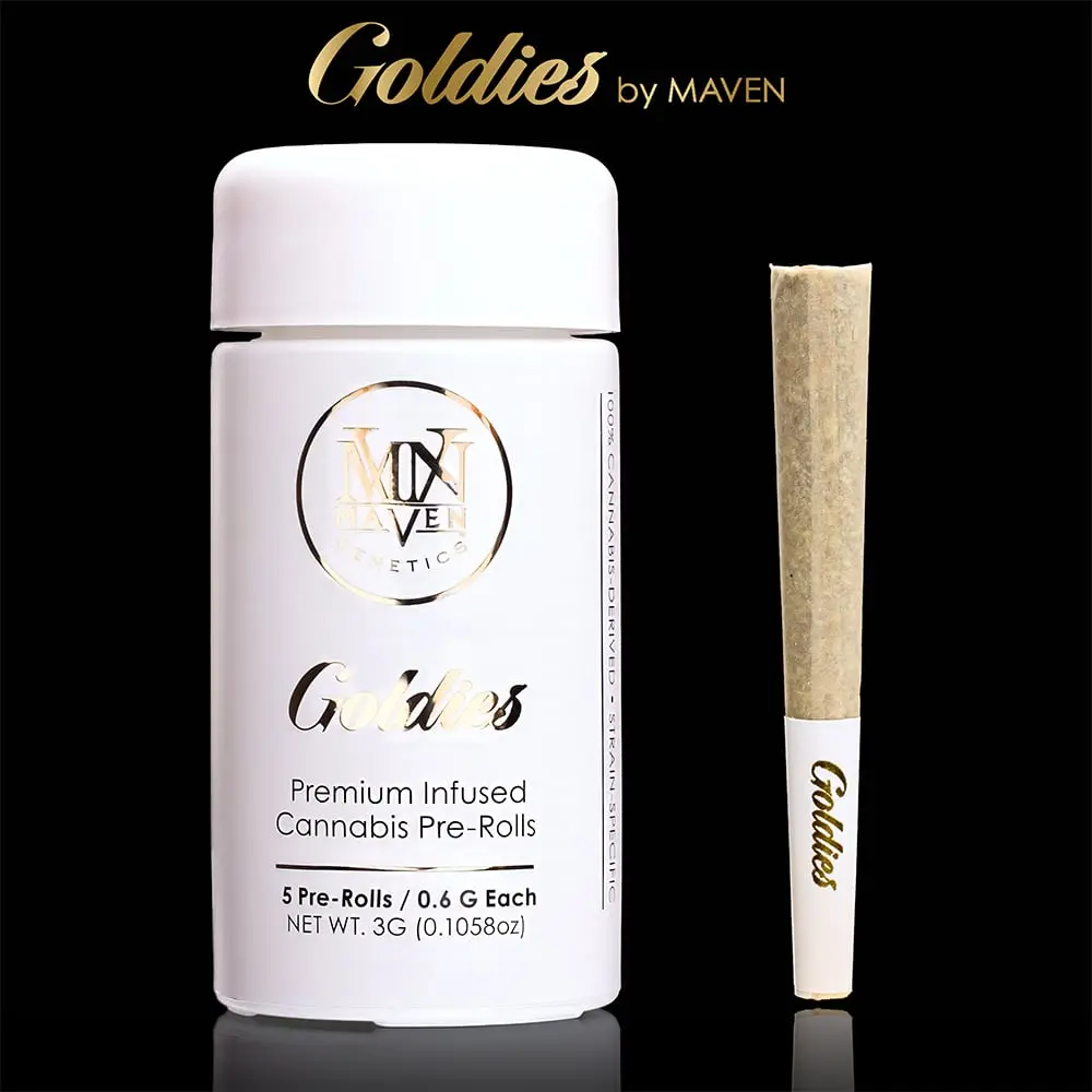 Maven – Pineapple Biscotti Goldies Infused Pre-Rolls 5-Pack [3g]