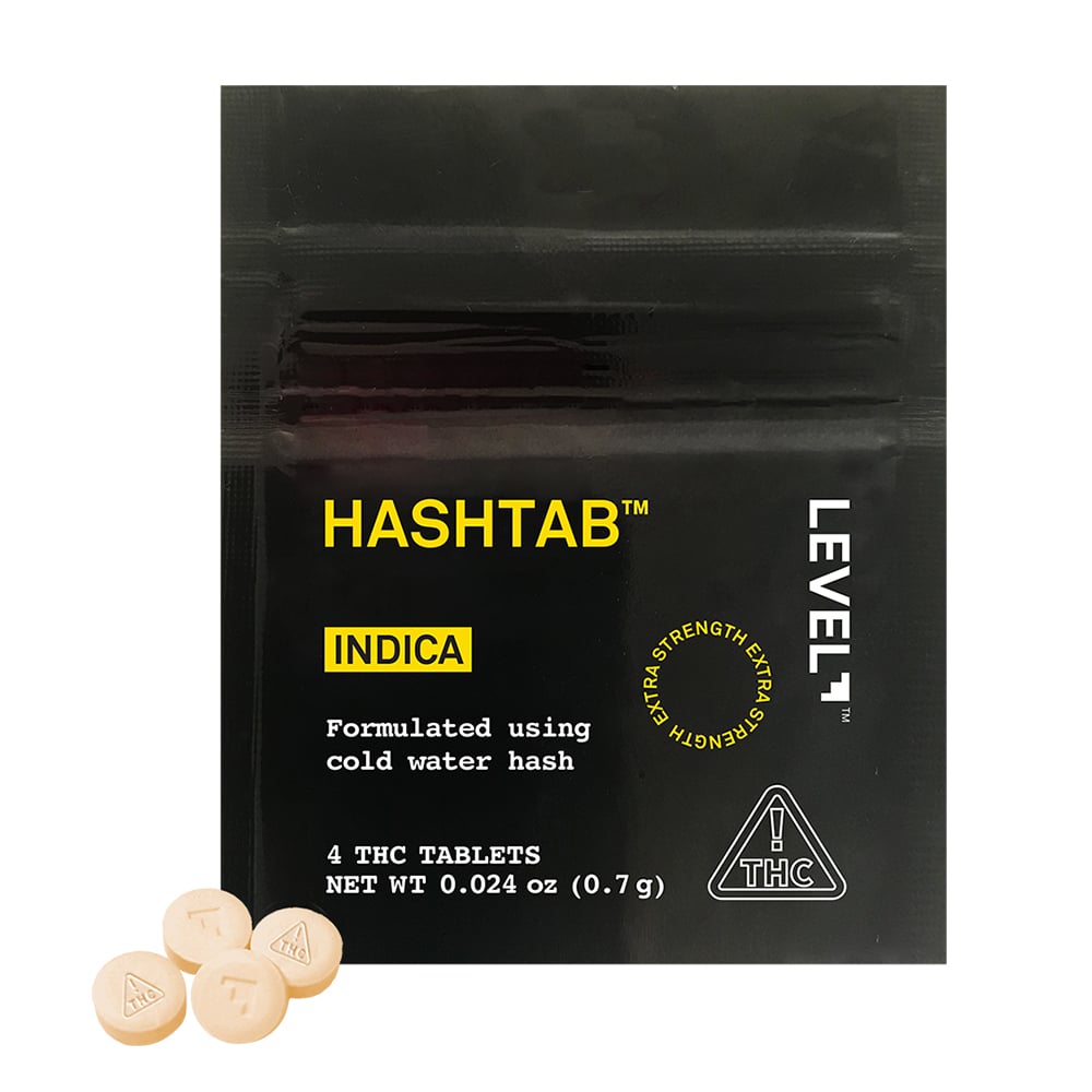 LEVEL – HASHTAB Indica [4pk] (100mg)