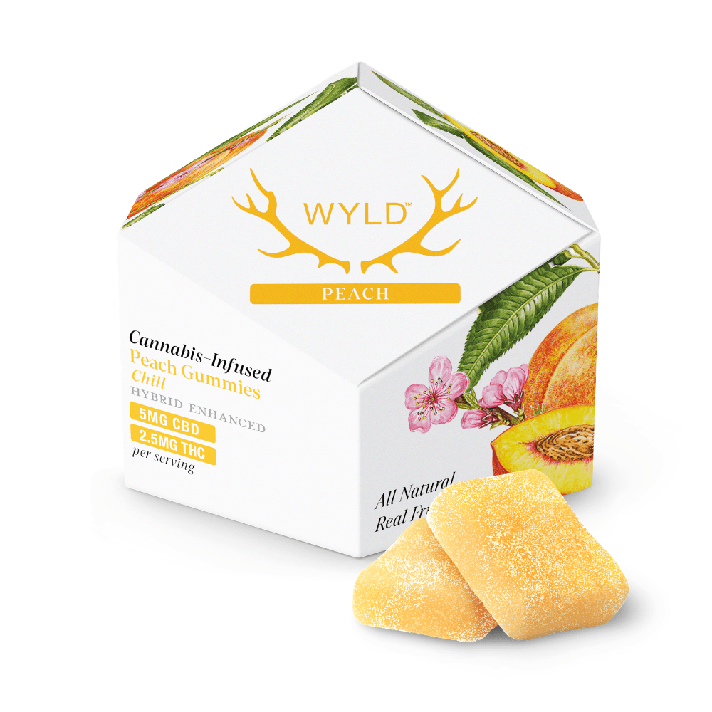 WYLD – Peach 2:1 CBD + Hybrid Enhanced Gummies | 100mg:50mg