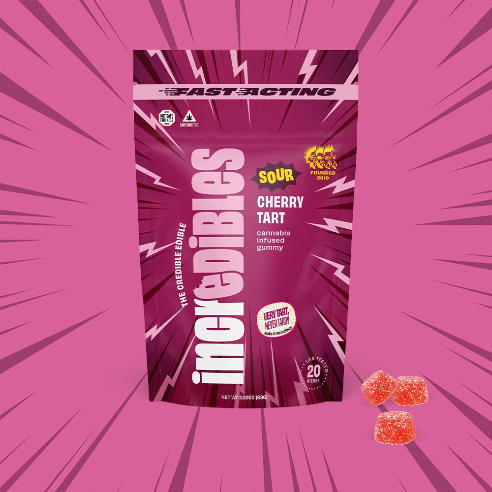 incredibles – Fast Acting Sour Cherry Tart [20pk] (100mg)