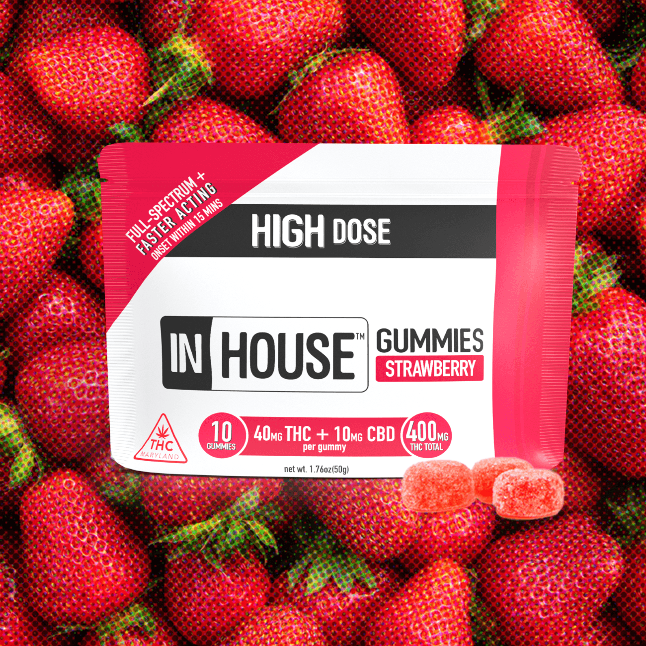 InHouse – Strawberry [10pk] (400mg)