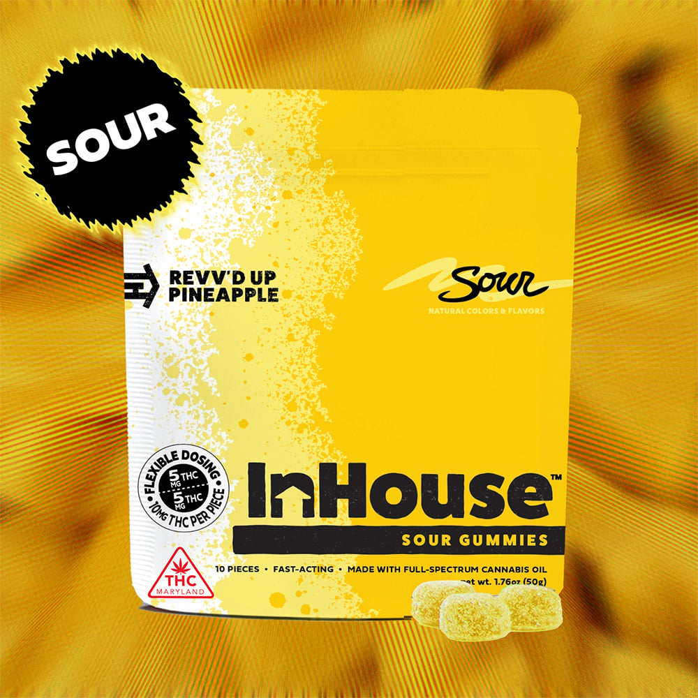 InHouse – Revv'd Up Sour Pineapple [10pk] (100mg)