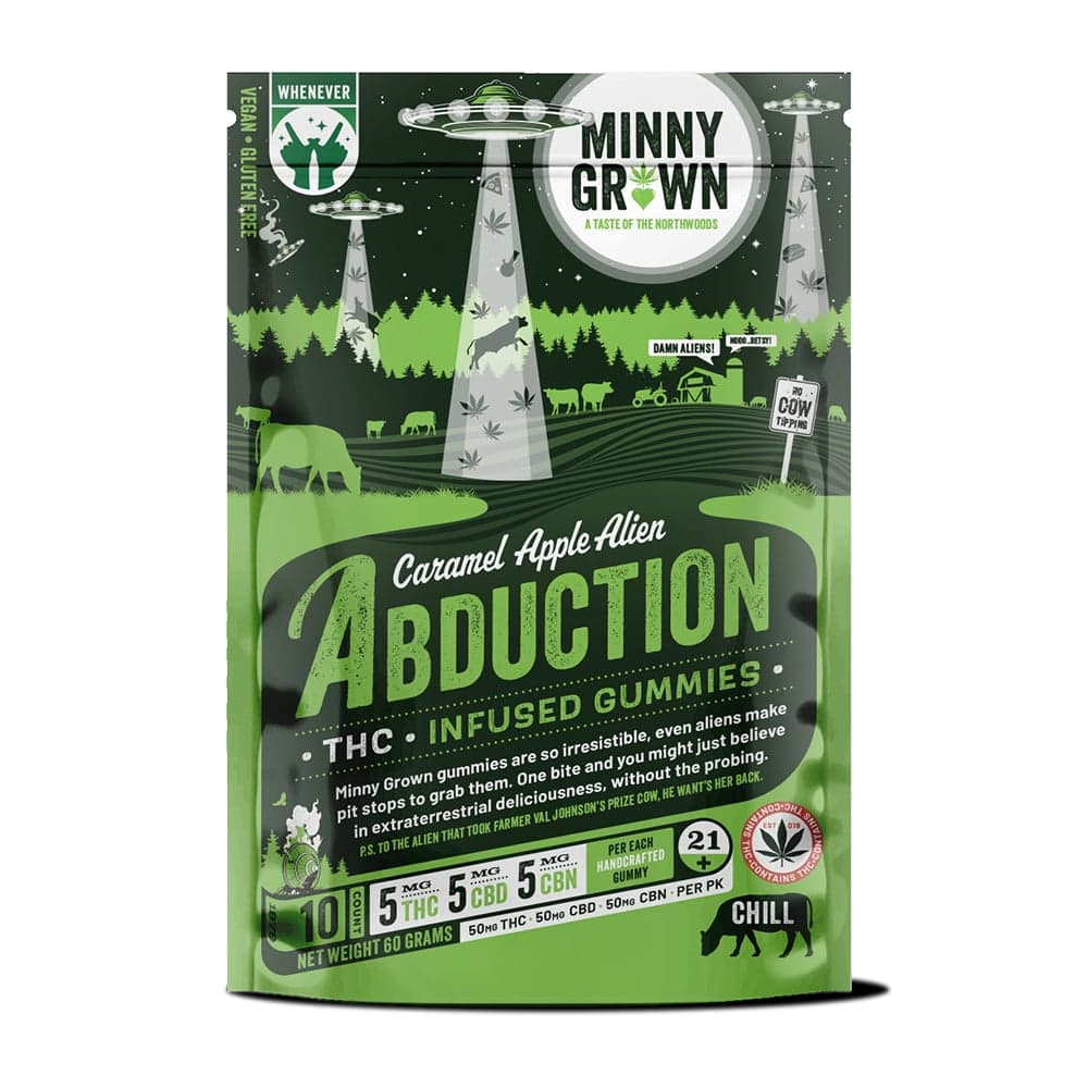 Minny Grown – Caramel Apple Alien Abduction - 1:1:1 [10pk] (50mg THC/50mg CBD/50mg CBN)
