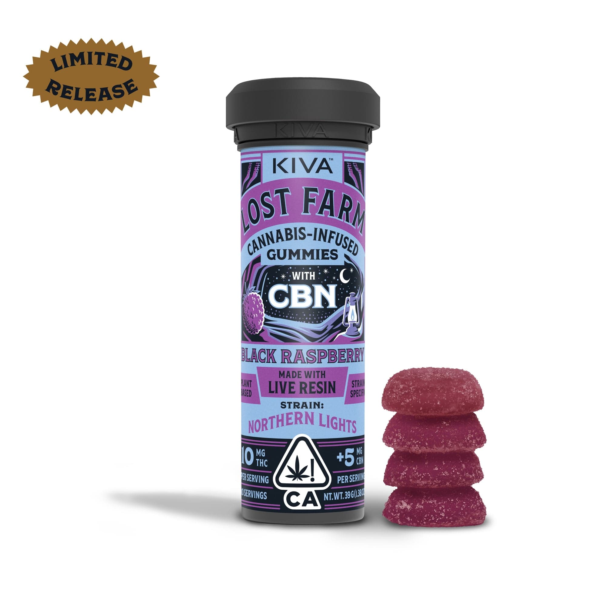 Lost Farm – Black Raspberry x Northern Lights [10pk] (100mg THC/50mg CBN)