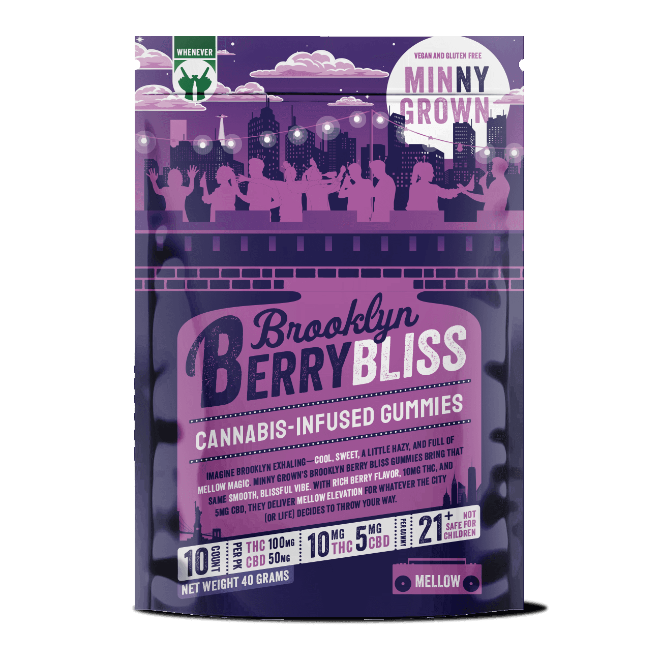 Minny Grown – Berry Bliss [10pk] (100mg THC/50mg CBD)
