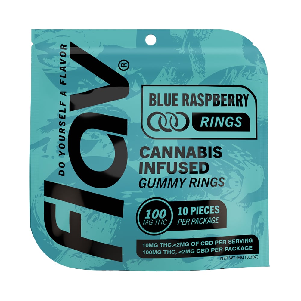 Flav – Blue Raspberry Ring (10 piece 100mg bag)