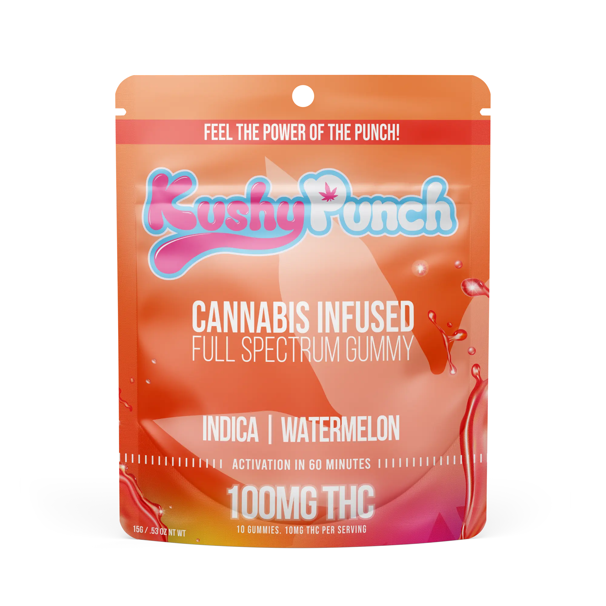 Kushy Punch – Watermelon - Indica [10pk] (100mg)