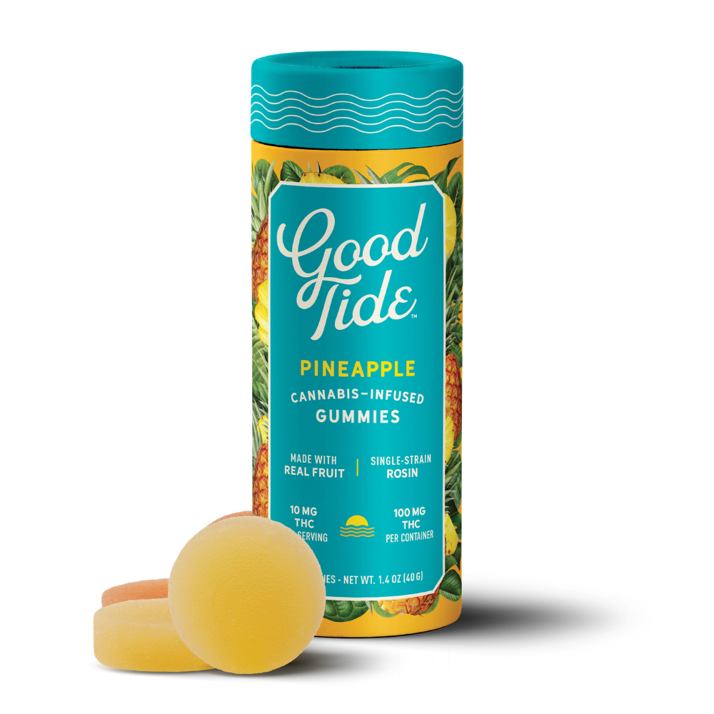 Good Tide – Pineapple Single-Strain Rosin Gummies | Uplifting | 100mg