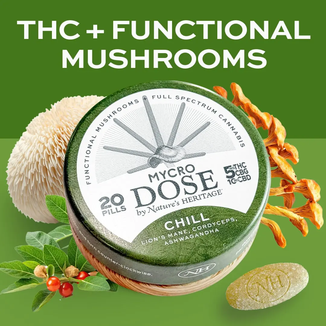 Nature's Heritage – 2:1:1Chill Capsules [20pk] (200mg CBD/100mg THC/100mg CBG)