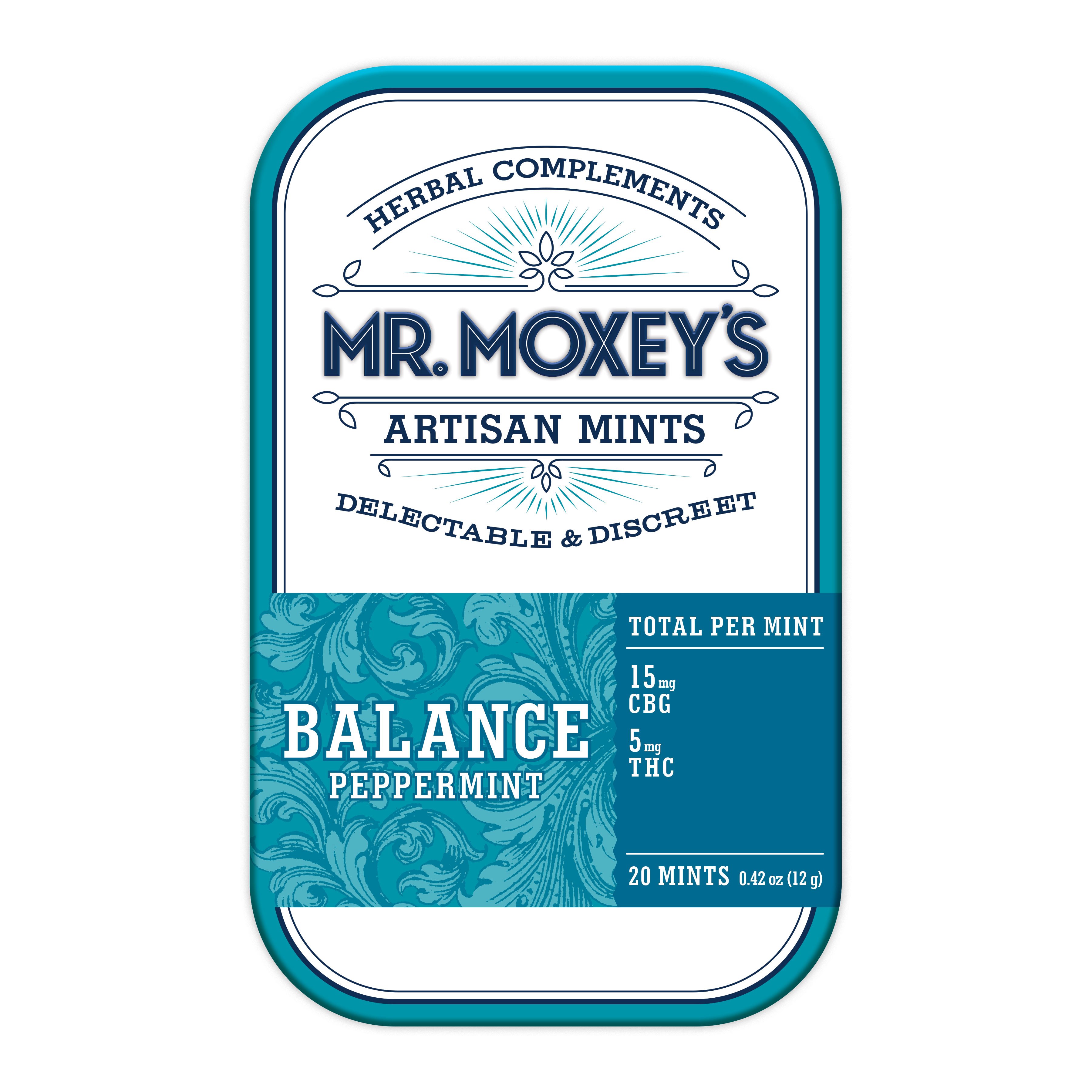 Mr. Moxey's – Balance 3:1 CBG Peppermint Mints (300mg CBG/100mg THC)