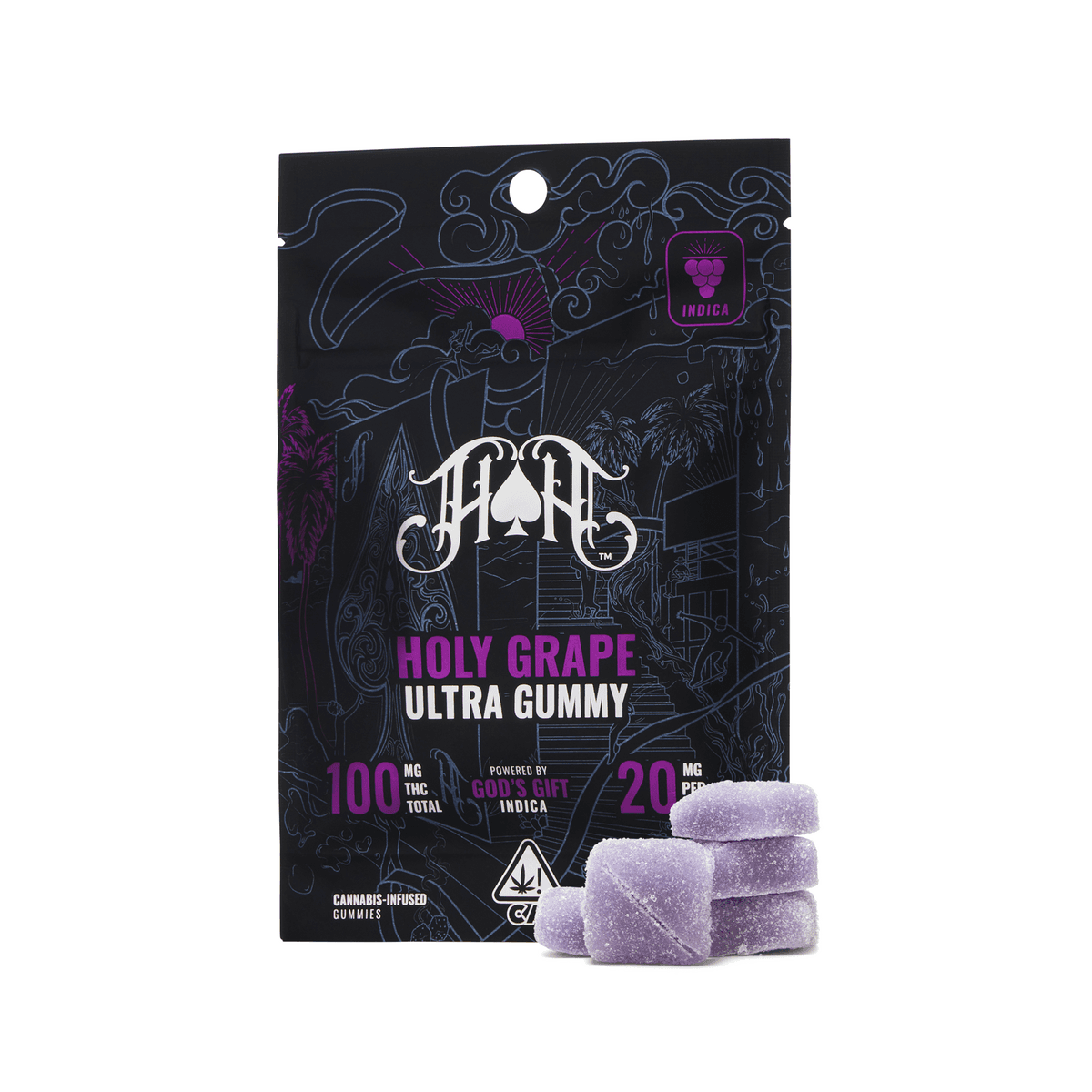 Heavy Hitters – Holy Grape | Indica - Ultra Pure Gummies - 100mg THC