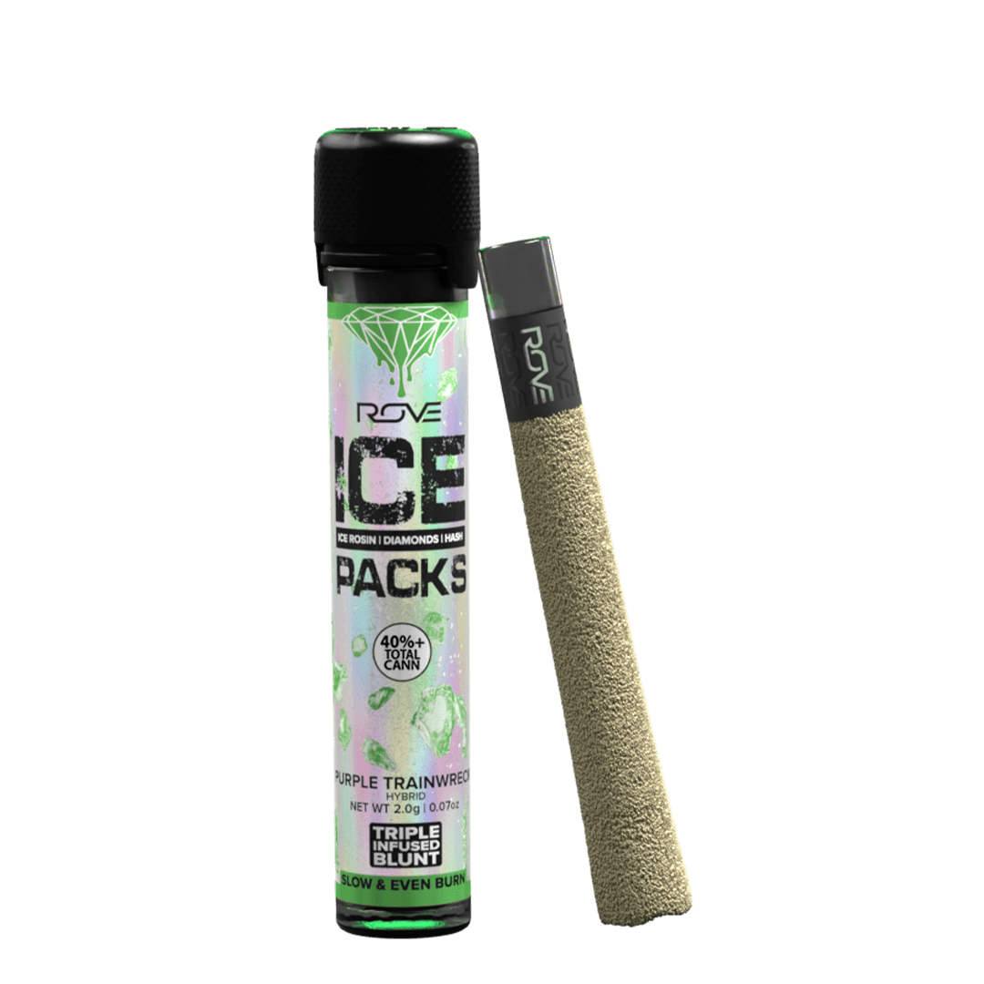 ROVE – Purple Trainwreck - Infused Ice Pack Blunt (Rosin, Hash, and Diamonds) [2g]