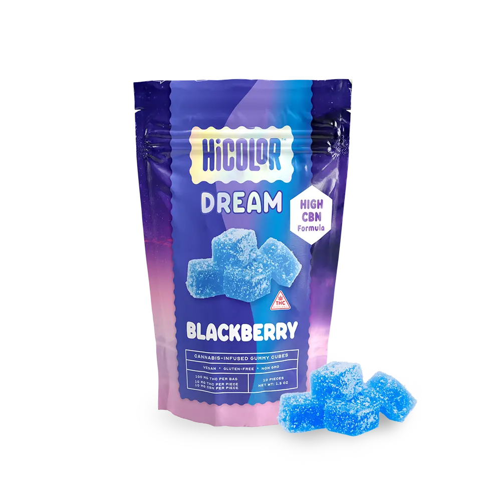 HiCOLOR – 1:1 CBN Blackberry Dream [10pk] (100mg CBN/100mg THC)