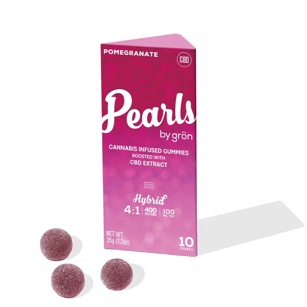Grön – 4:1 Pomegranate Pearls - Hybrid (400mg CBD /100mg THC)