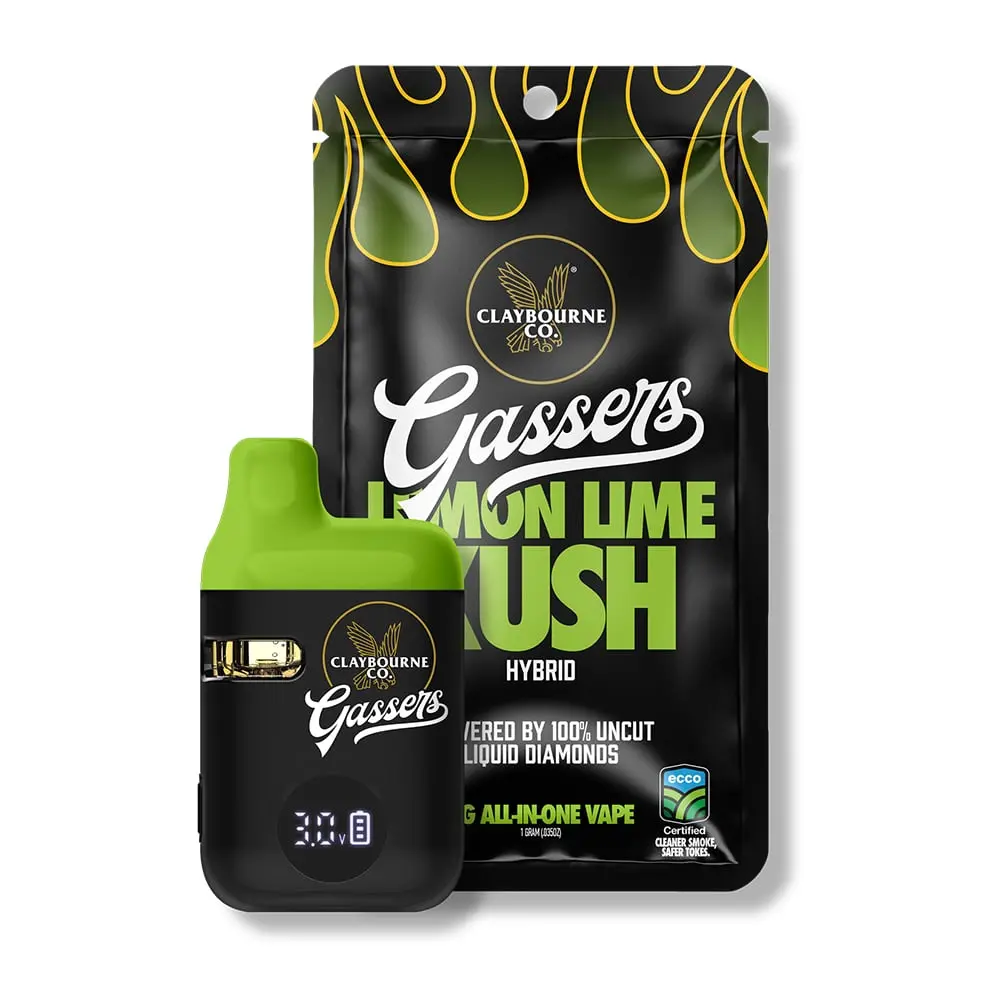 Claybourne – Lemon Lime Kush  (1g) - Gassers All-In-One Liquid Diamonds Vape