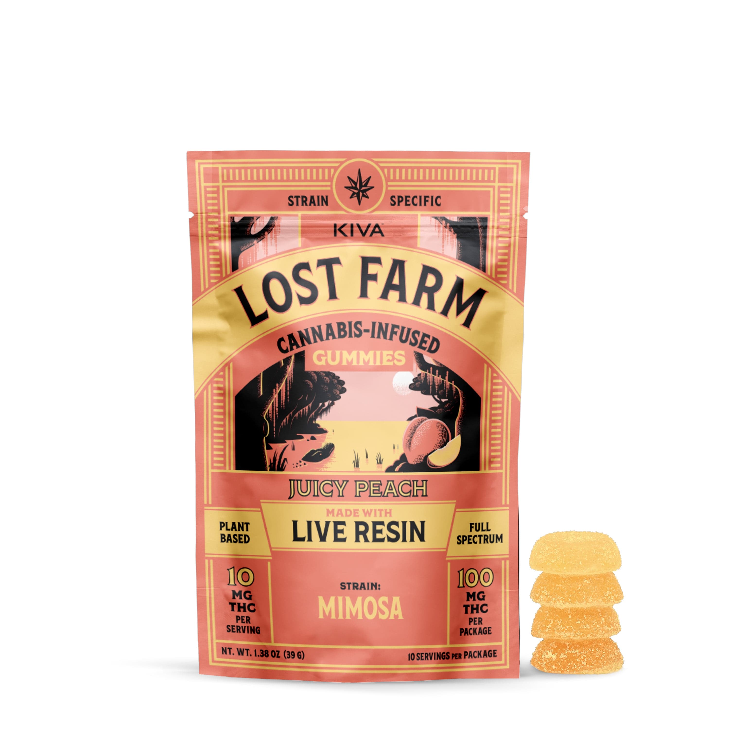 Lost Farm – Juicy Peach x Mimosa [10pk] (100mg)