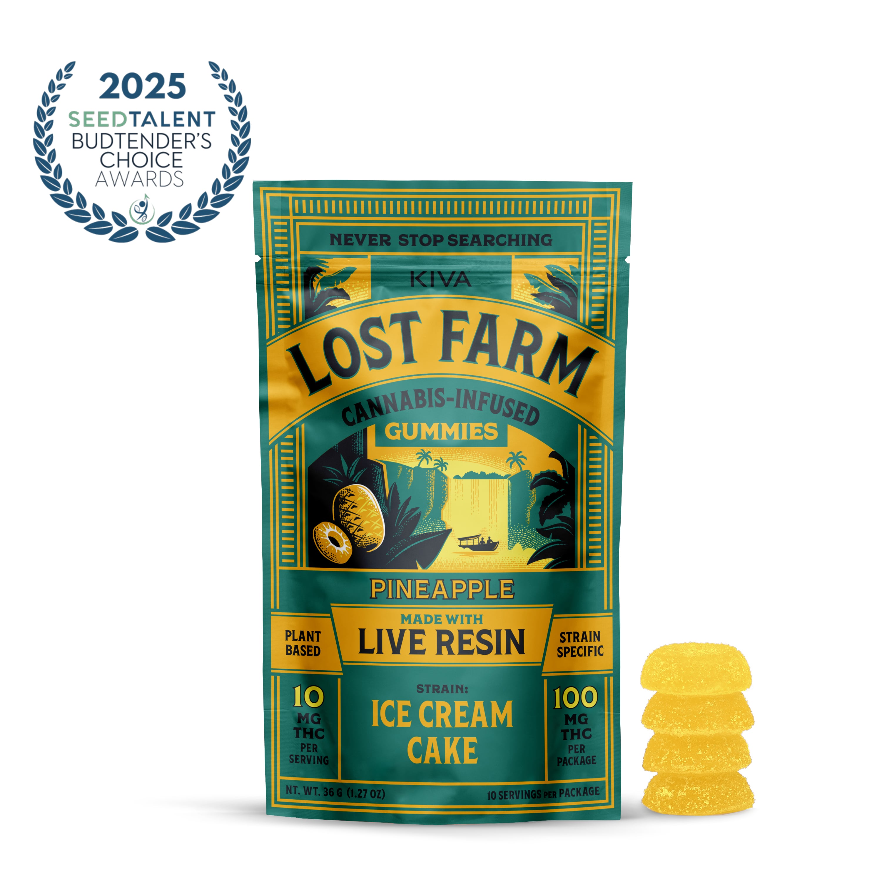 Lost Farm – Pineapple x Ice Cream Cake [10pk] (100mg)