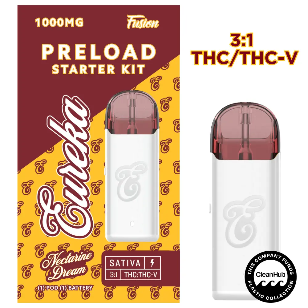 Eureka Vapor – PRELOAD Starter Kit - 1g FUSION - Nectarine Dream (3:1 THC/THCV)