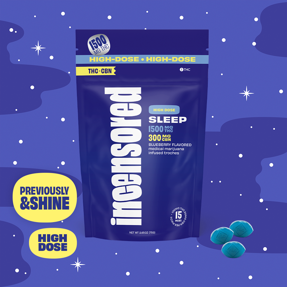 (inc)ensored – 5:1 Blueberry Sleep + CBN High Dose [15pk] (1500mg THC/300mg CBN)