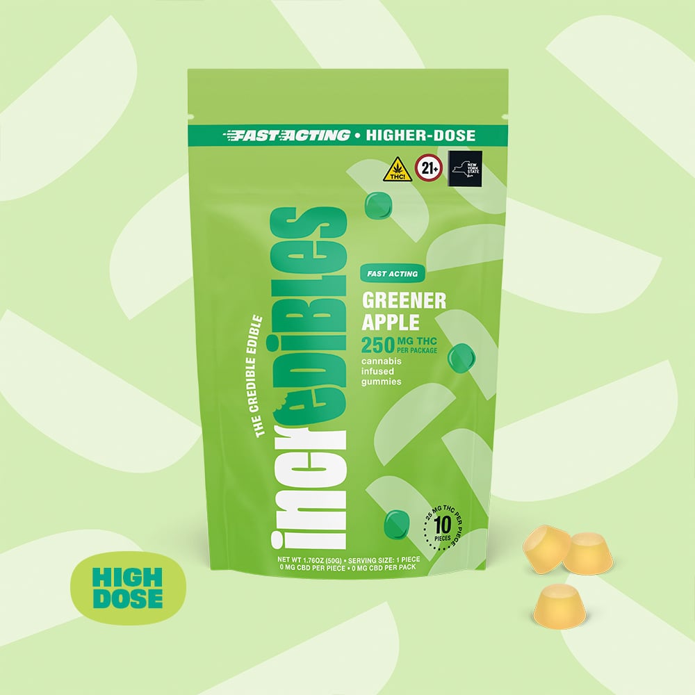 incredibles – Higher Dose Fast Acting Greener Apple [10pk] (250mg)