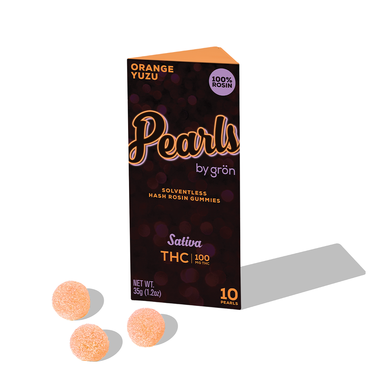 Grön – THC Orange Yuzu Pearls - Sativa (100mg)