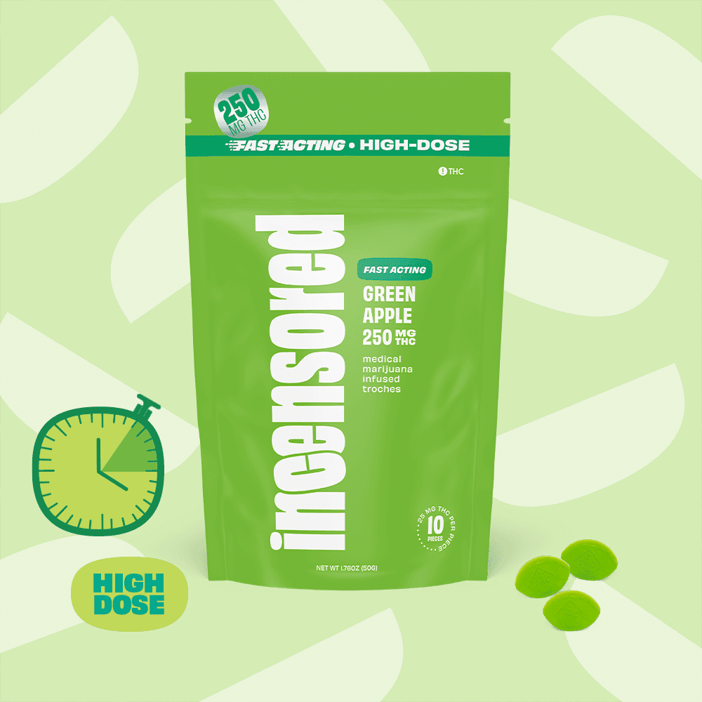 (inc)ensored – Fast Acting Green Apple High Dose [10pk] (250mg)