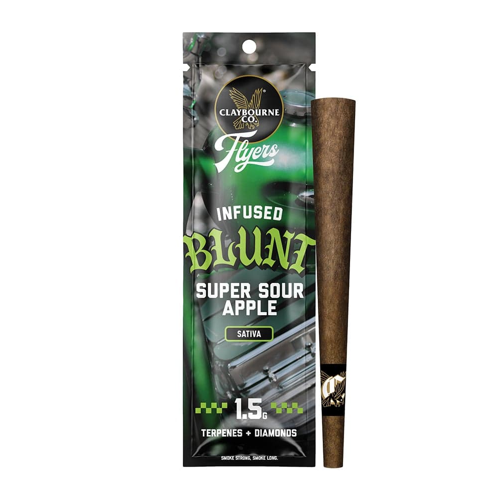 Claybourne – Super Sour Apple (1.5g) - Flyers Infused Blunt