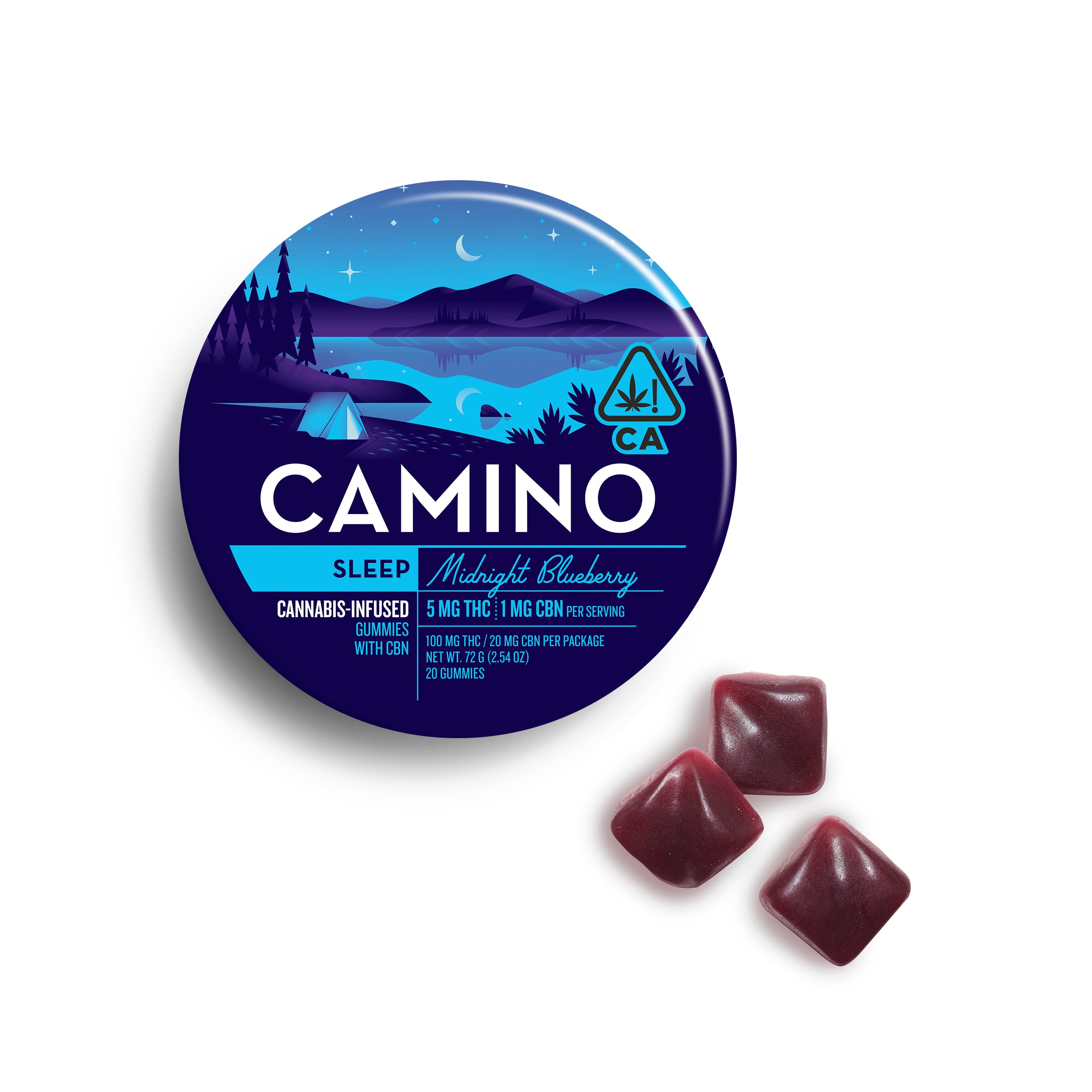 Camino – 5:1 'Sleep' Midnight Blueberry [20pk] (100mg THC/20mg CBN)