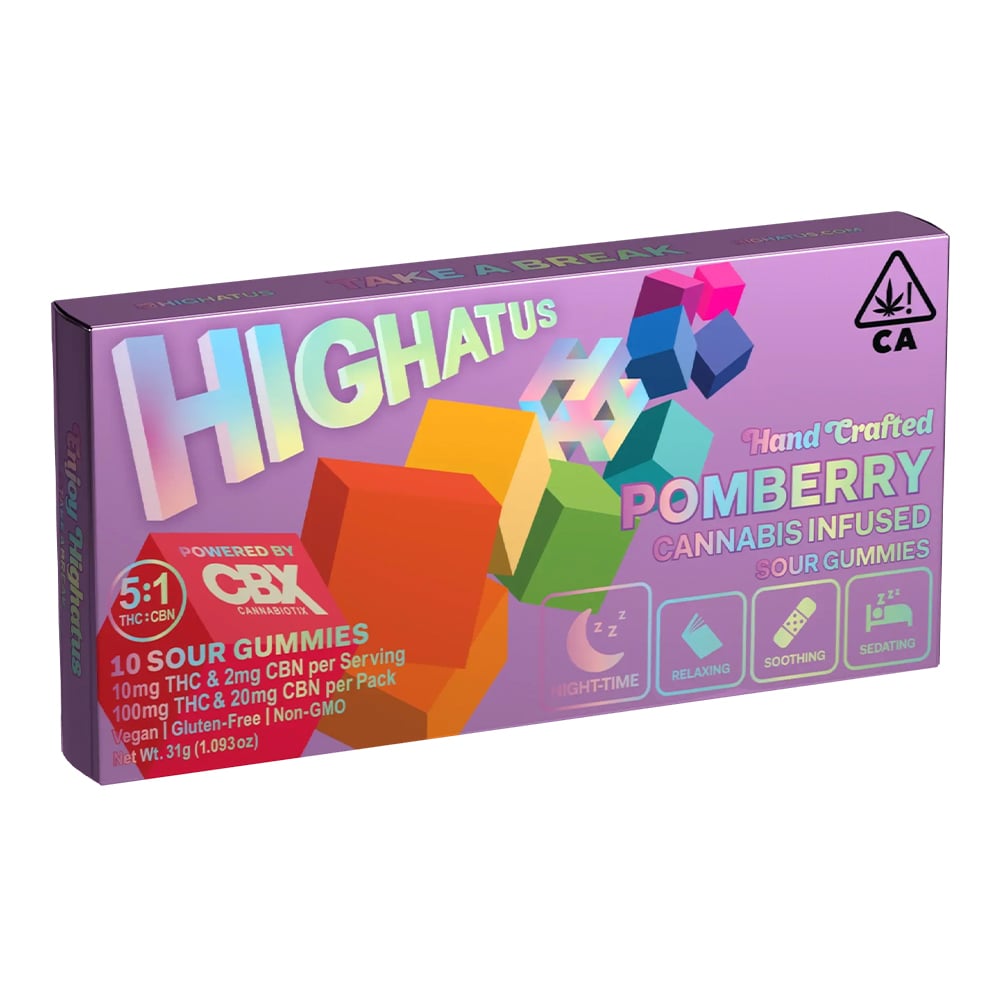 Highatus – 5:1 Pomberry [10pk] (100mg THC/20mg CBN)