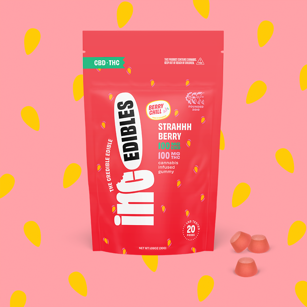 (inc)edibles – inc.edibles 20 Pack Strahhhberry THC CBD Gummies 01802