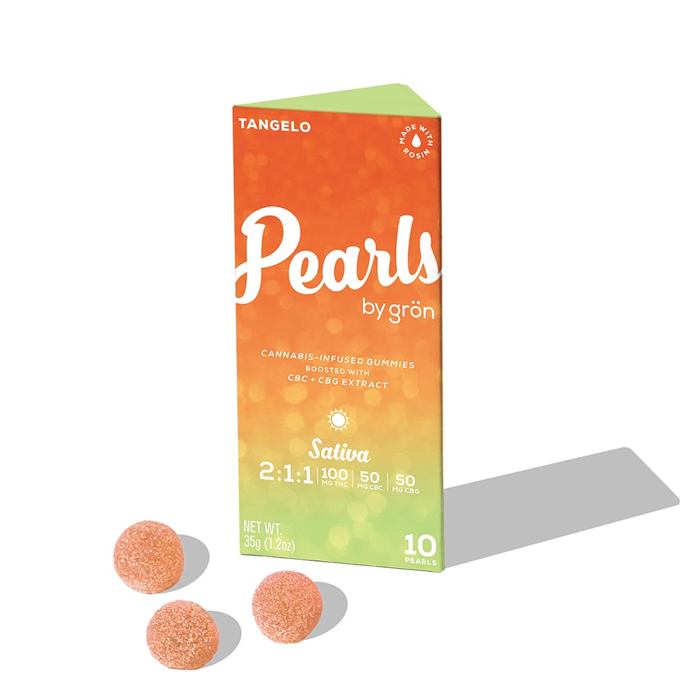 Grön – 2:1:1 Tangelo Pearls - Sativa (100mg THC/50mg CBC/50mg CBG)