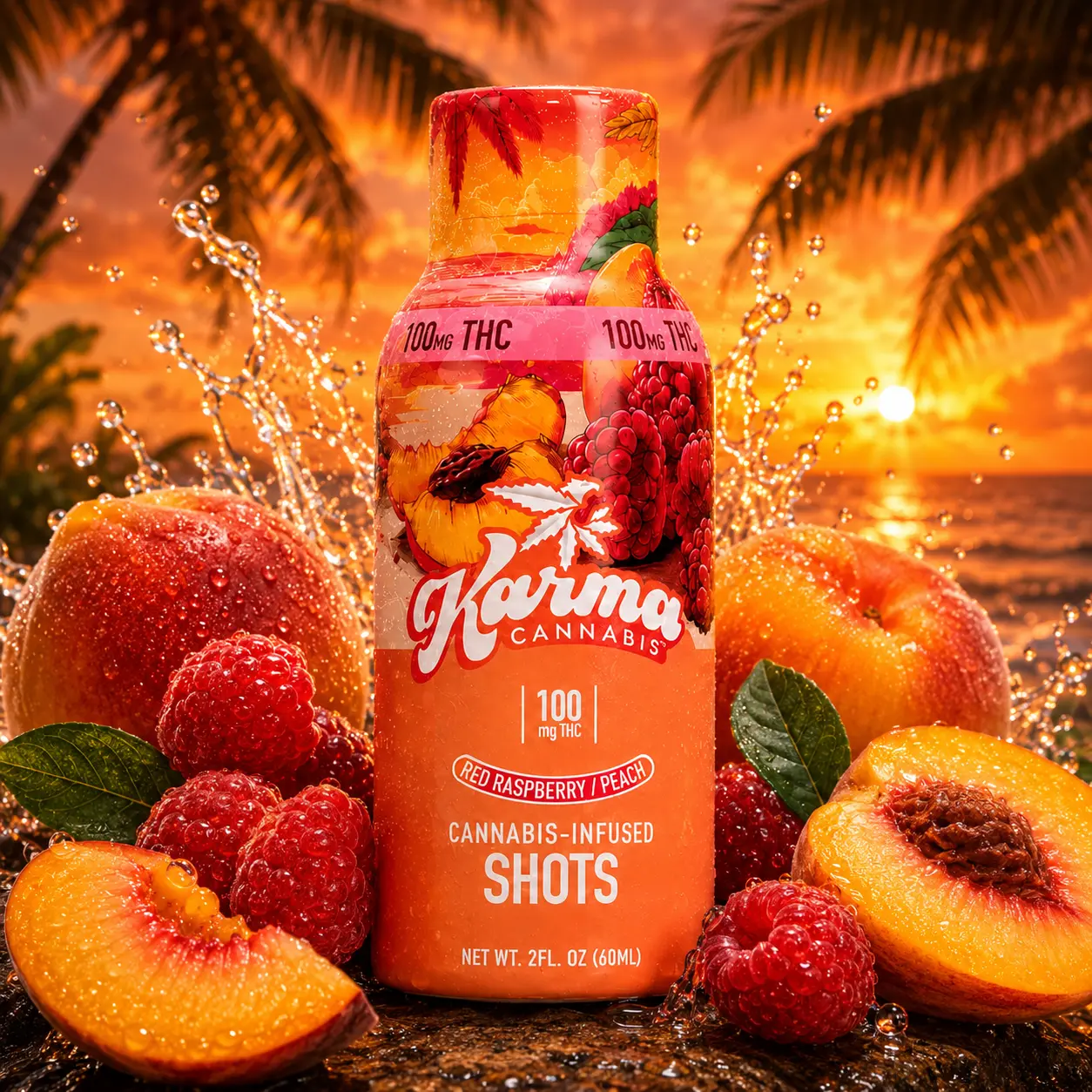 Karma – Red Raspberry Peach [2oz] (100mg)