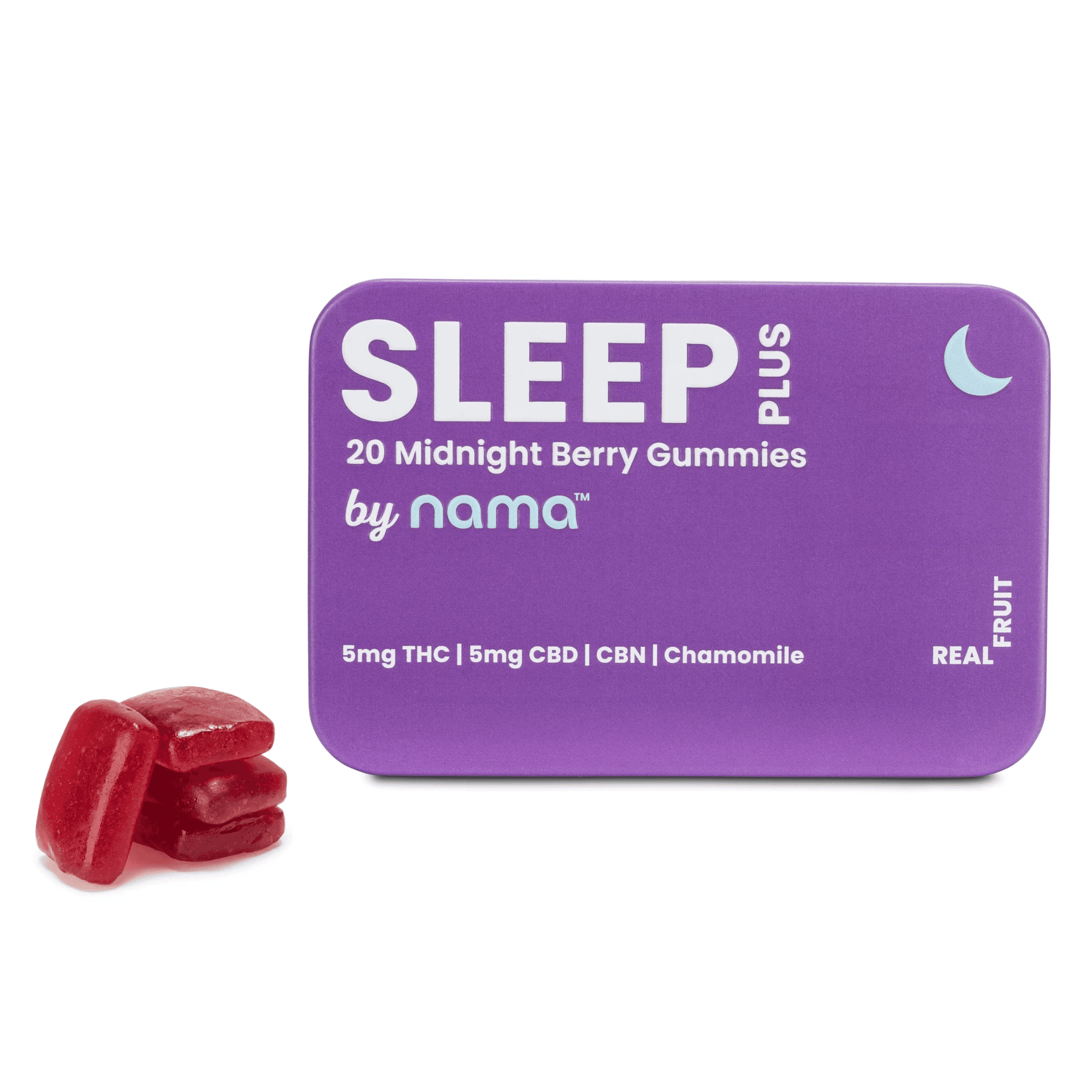 nama – Sleep Plus - Midnight Berry [20pk] (100mg THC/100mg CBD/100mg CBN + Chamomile)