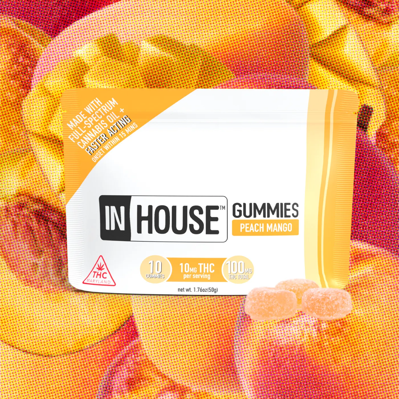 InHouse – Peach Mango [10pk] (100mg)