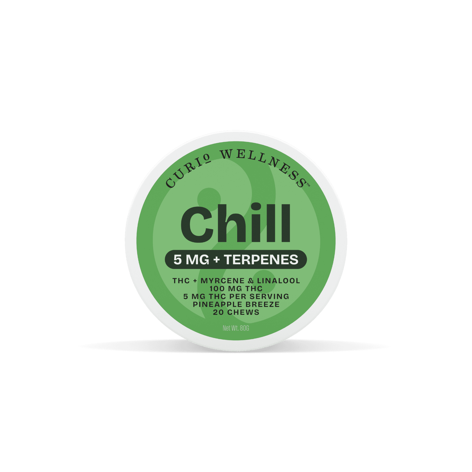 Curio Wellness – Chill Pineapple Breeze + Terpenes Chews [20pk] (100mg)