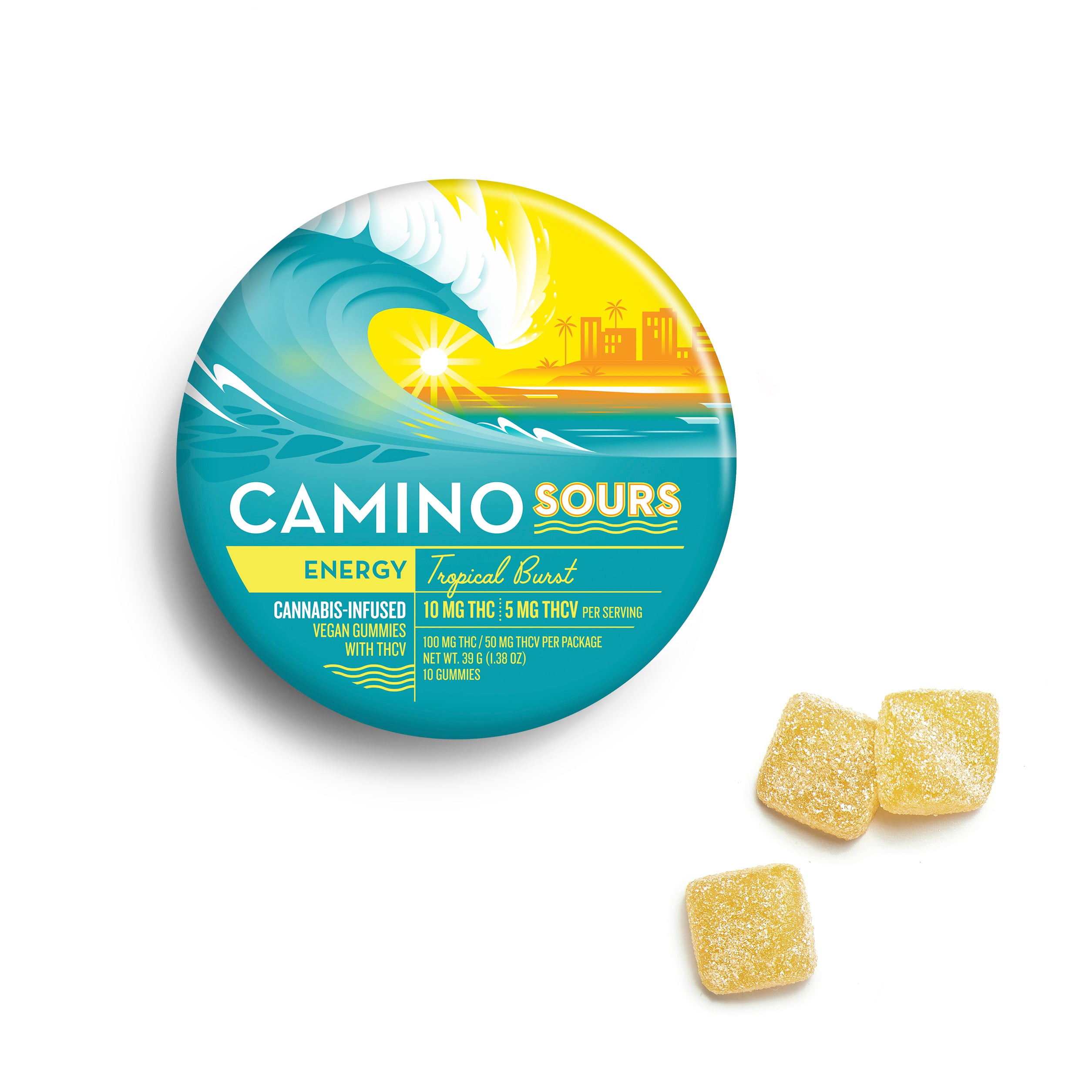 Camino – 'Energy' Tropical Burst [10pk] (100mg THC/50mg THCV)