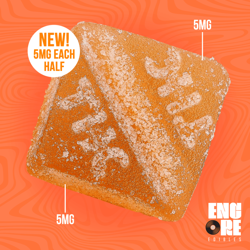 Encore Edibles – Encore Sour Strawberry Peach Gummies T94.8mg C189.2mg 27787