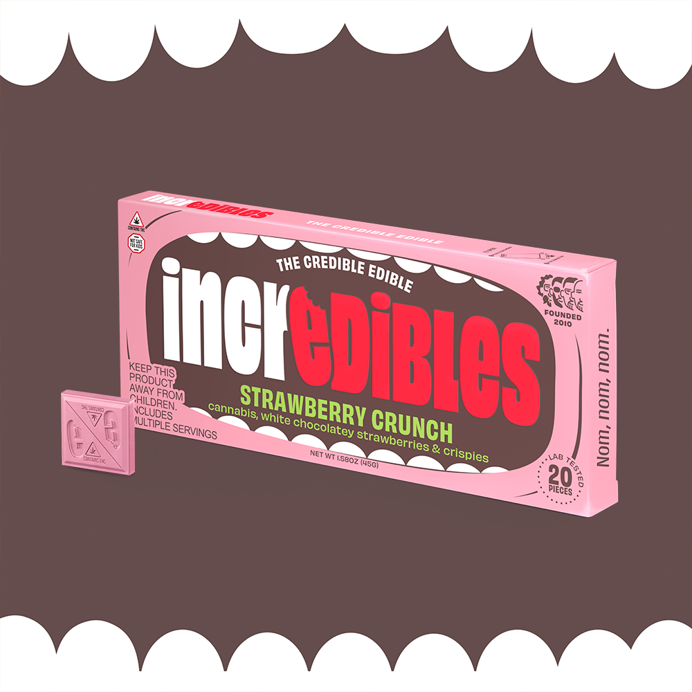 incredibles – Strawberry Crunch Bar [20pk] (100mg)