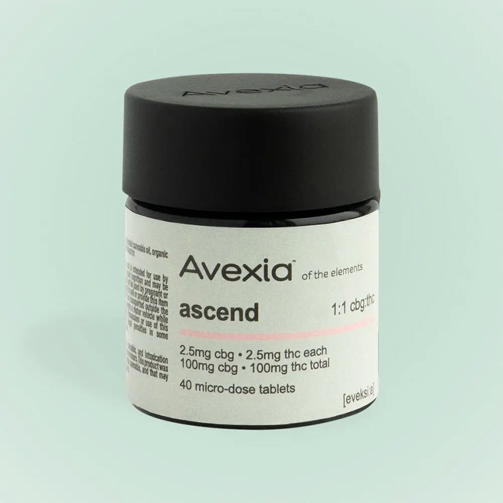 Avexia – Ascend 1:1 CBG:THC [40pk] (100mg CBG/100mg THC)