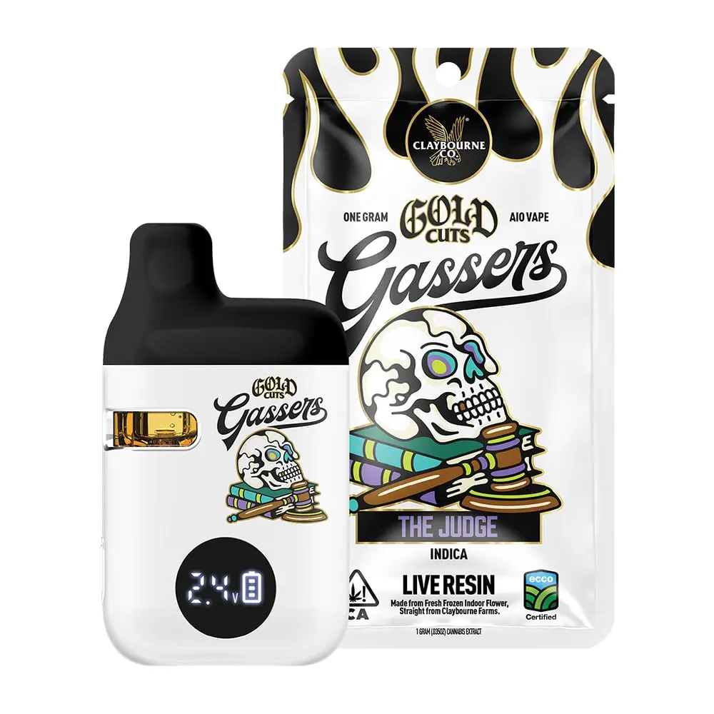 Claybourne – The Judge (1g) - Gassers All-In-One Gold Cuts Live Resin Vape