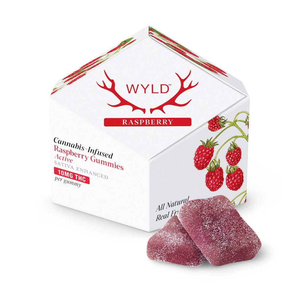 WYLD – Raspberry Sativa Enhanced Gummies | 100mg