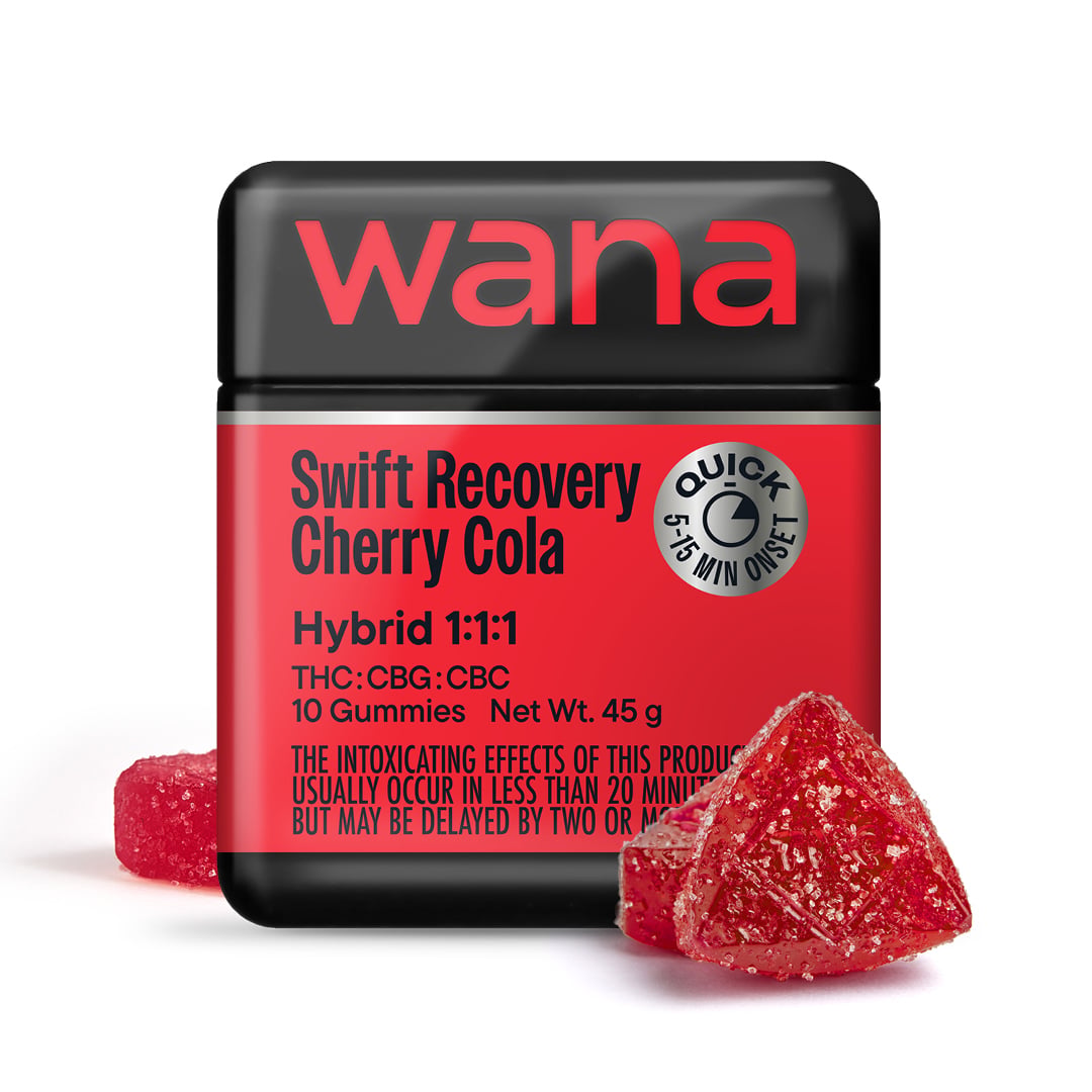 Wana – 1:1:1 Swift Recovery Cherry Cola [10pk] (100mg THC/100mg CBC/100mg CBG)