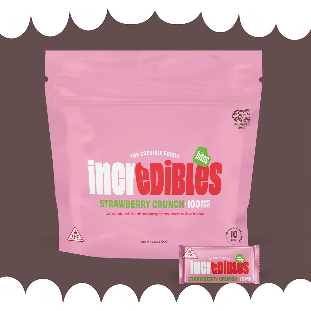 incredibles – Strawberry Crunch Bites [10pk] (100mg)